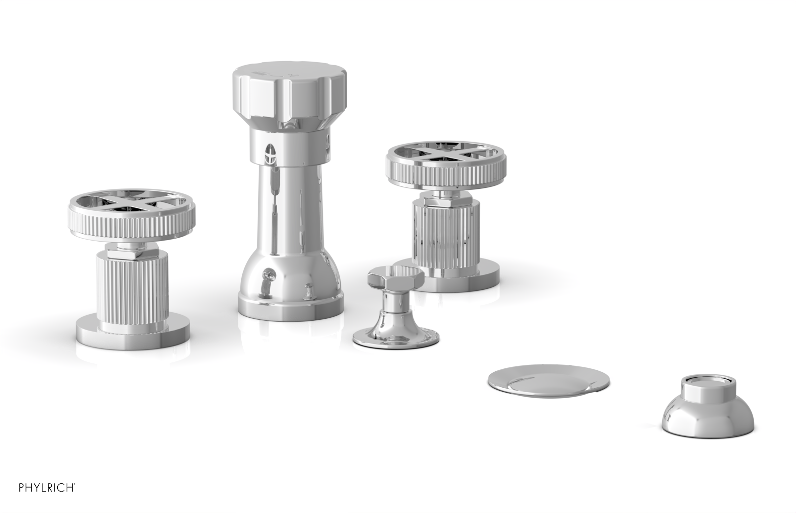 polished chrome bidet set