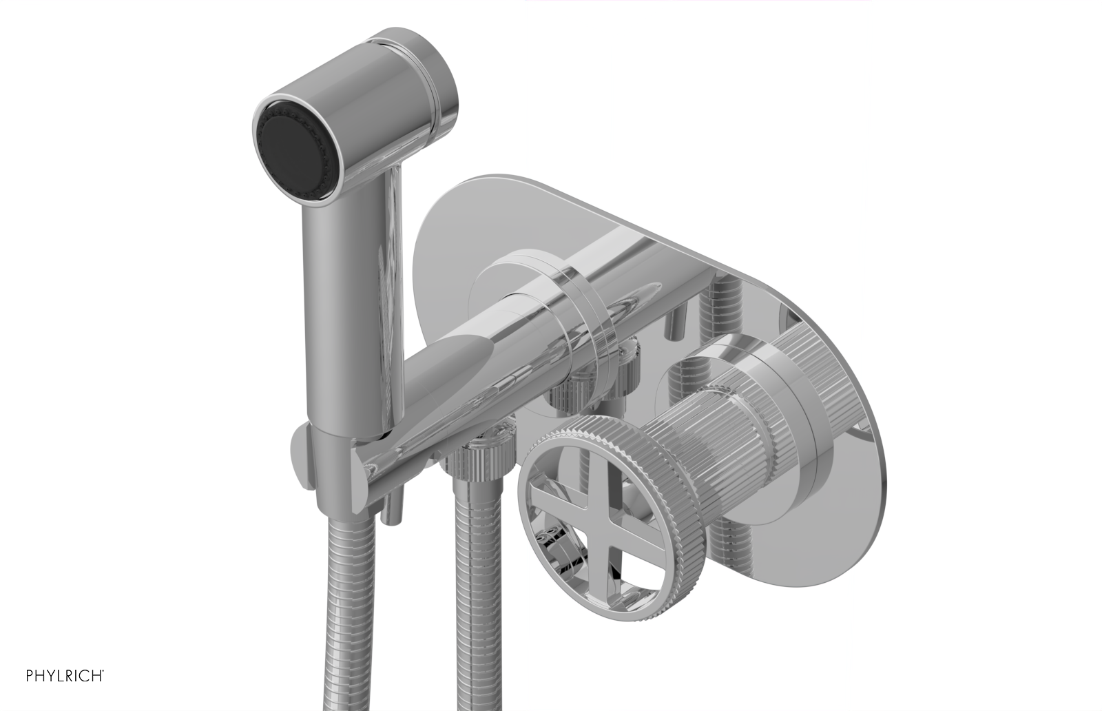 polished chrome bidet set