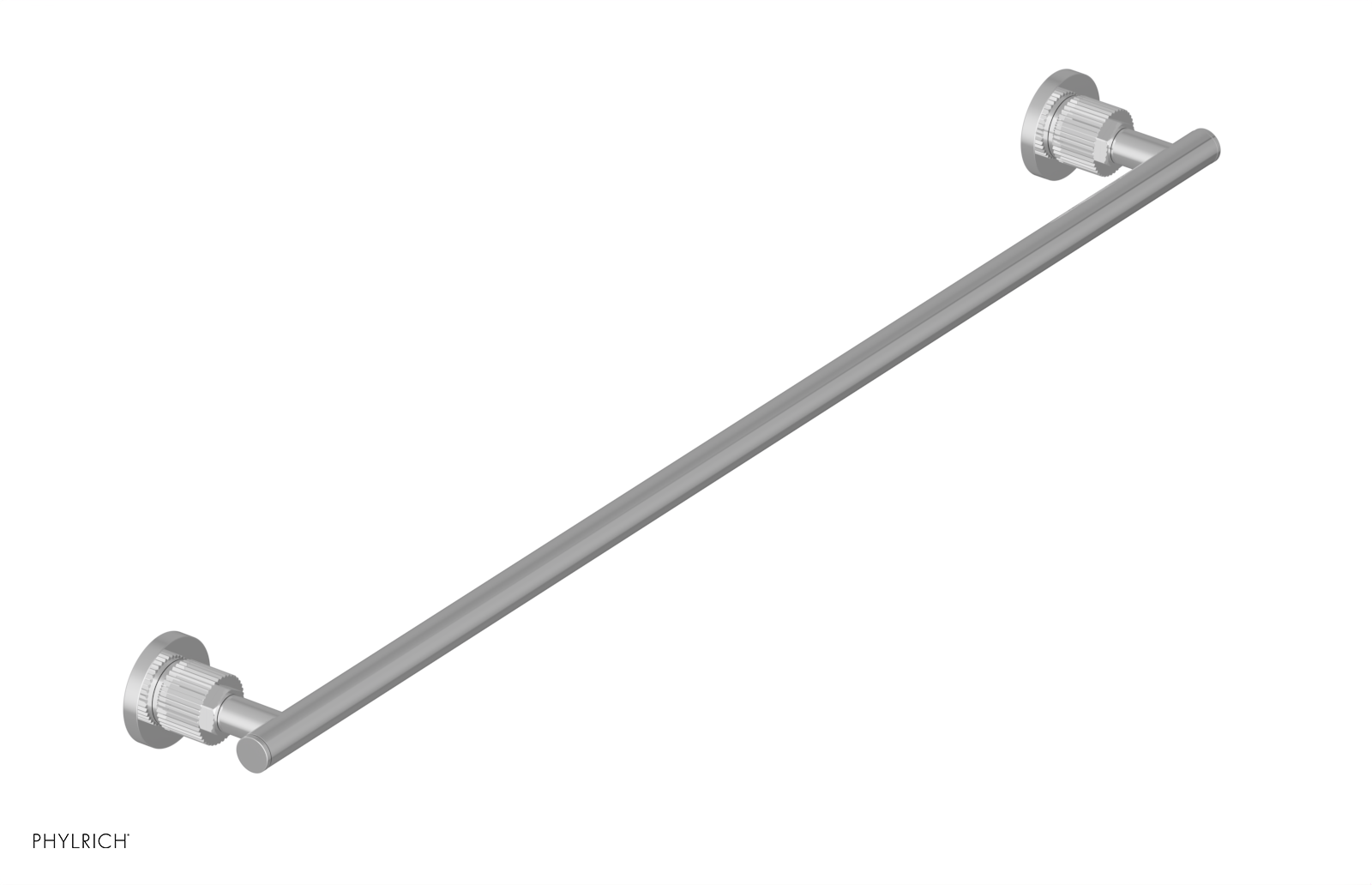 polished chrome towel bar