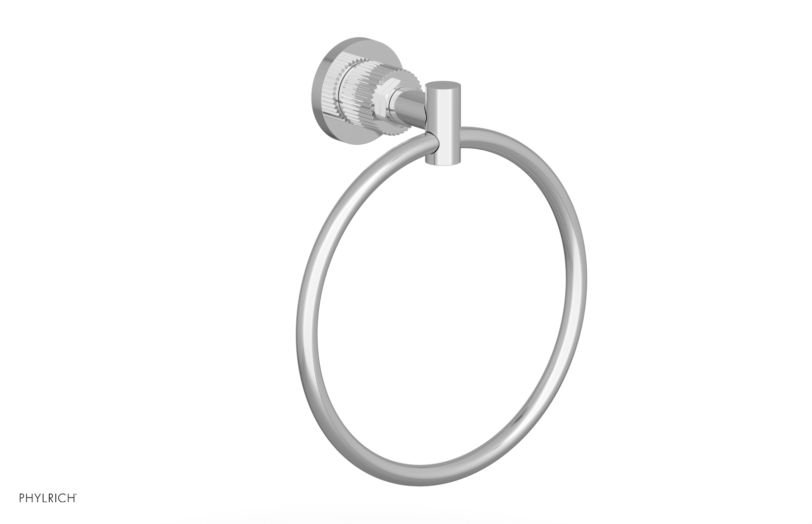polished chrome towel ring