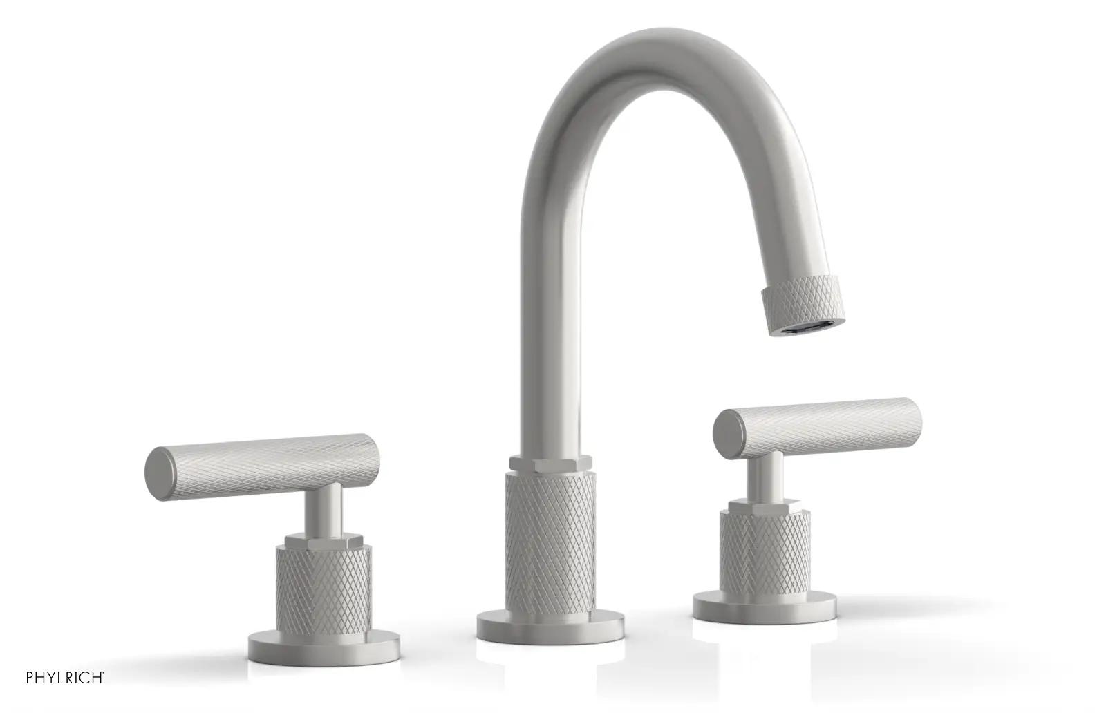 Phylrich Dustrie Knurled Widespread Faucet with Lever Handle by Phylrich