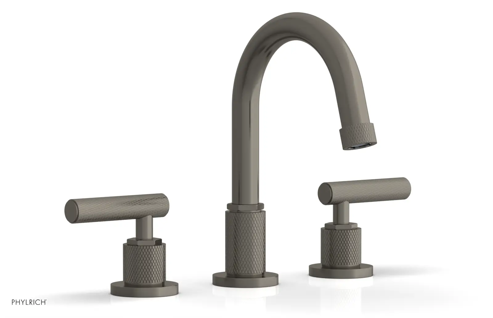 Phylrich Dustrie Knurled Widespread Faucet with Lever Handle by Phylrich