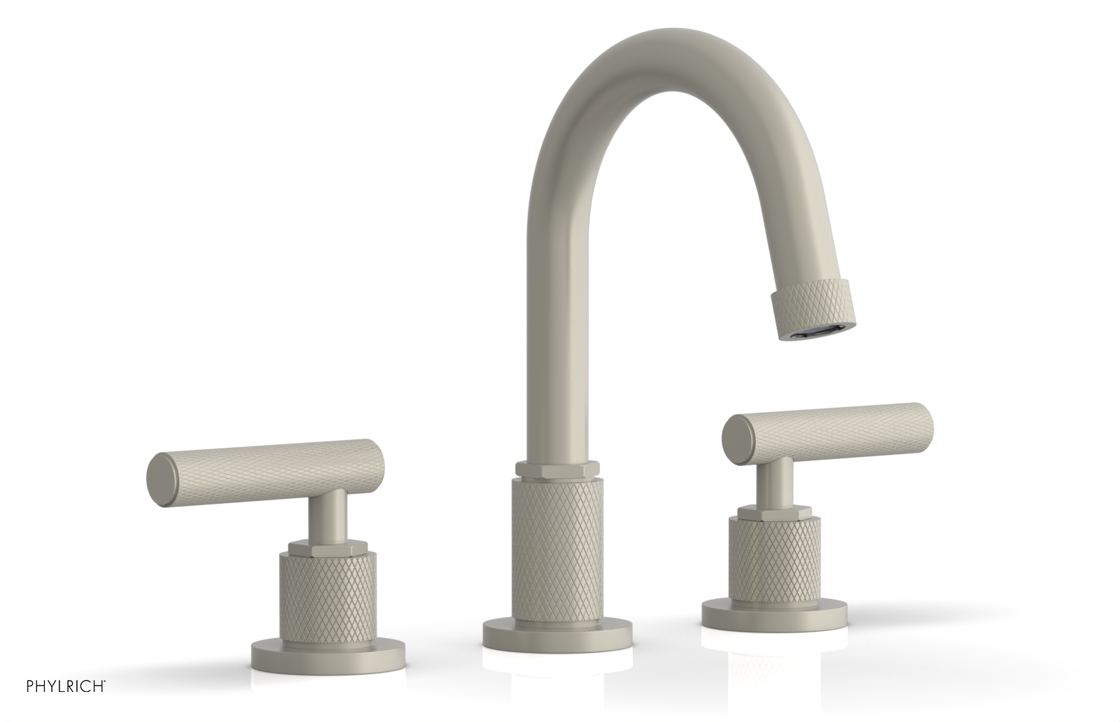 Phylrich Dustrie Knurled Widespread Faucet with Lever Handle