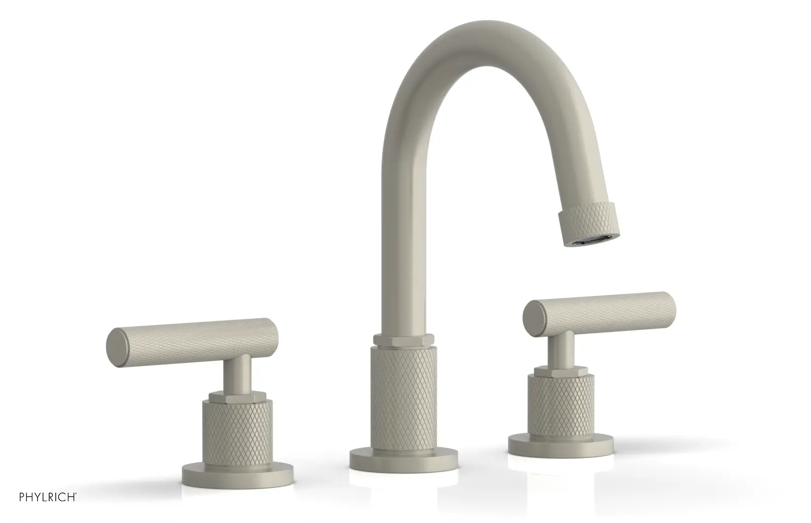 Phylrich Dustrie Knurled Widespread Faucet with Lever Handle by Phylrich