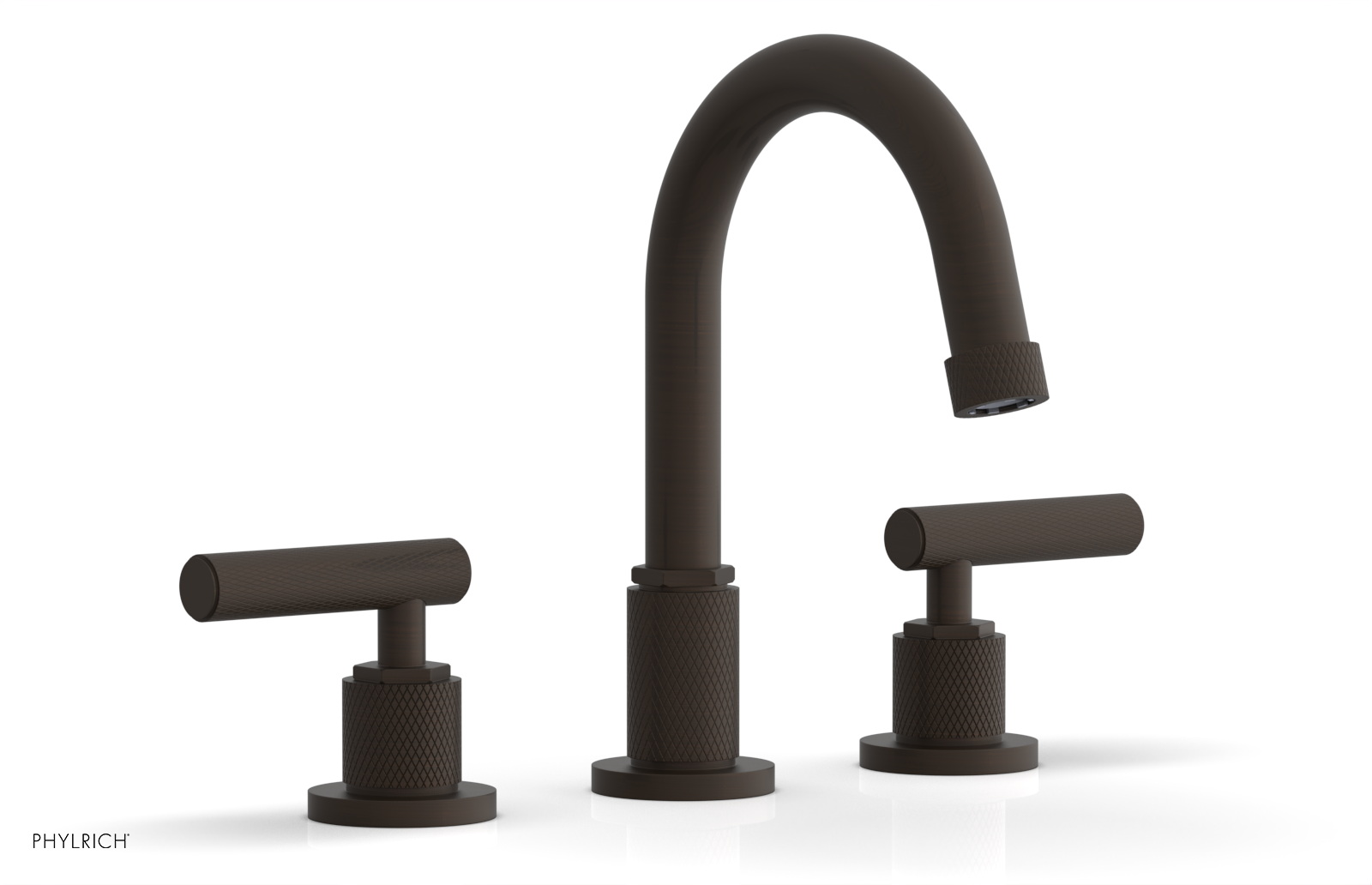 Phylrich Dustrie Knurled Widespread Faucet with Lever Handle