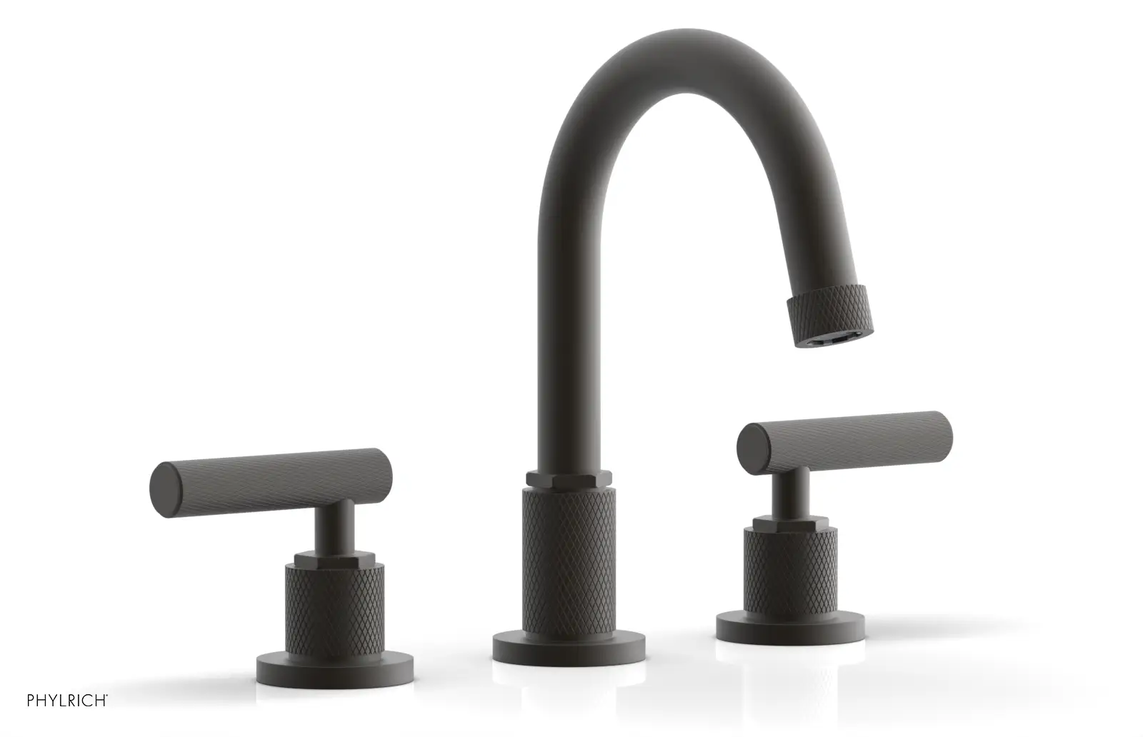 Phylrich Dustrie Knurled Widespread Faucet with Lever Handle by Phylrich