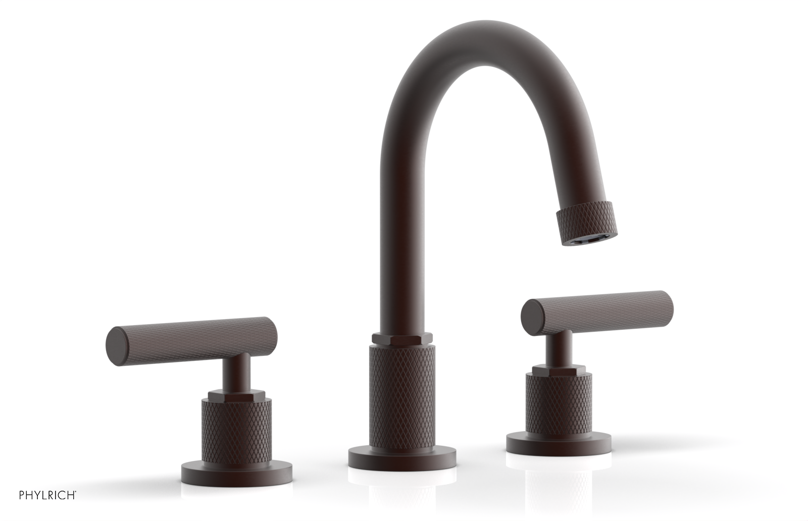 Phylrich Dustrie Knurled Widespread Faucet with Lever Handle