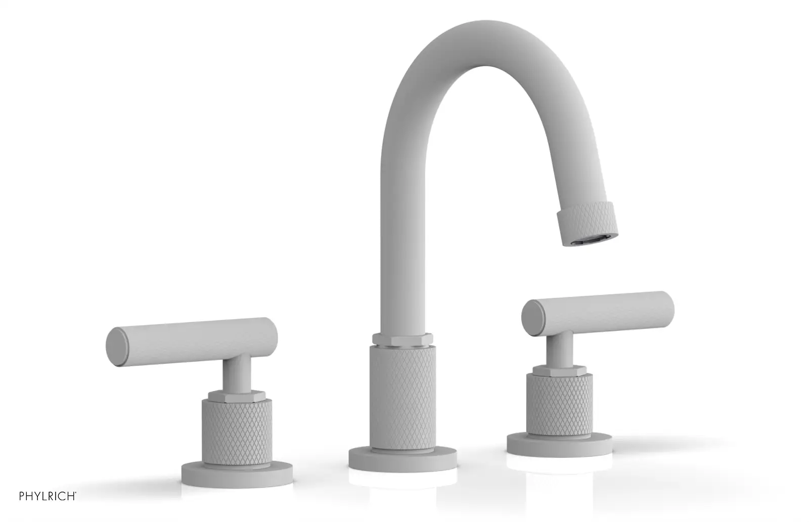 Phylrich Dustrie Knurled Widespread Faucet with Lever Handle by Phylrich