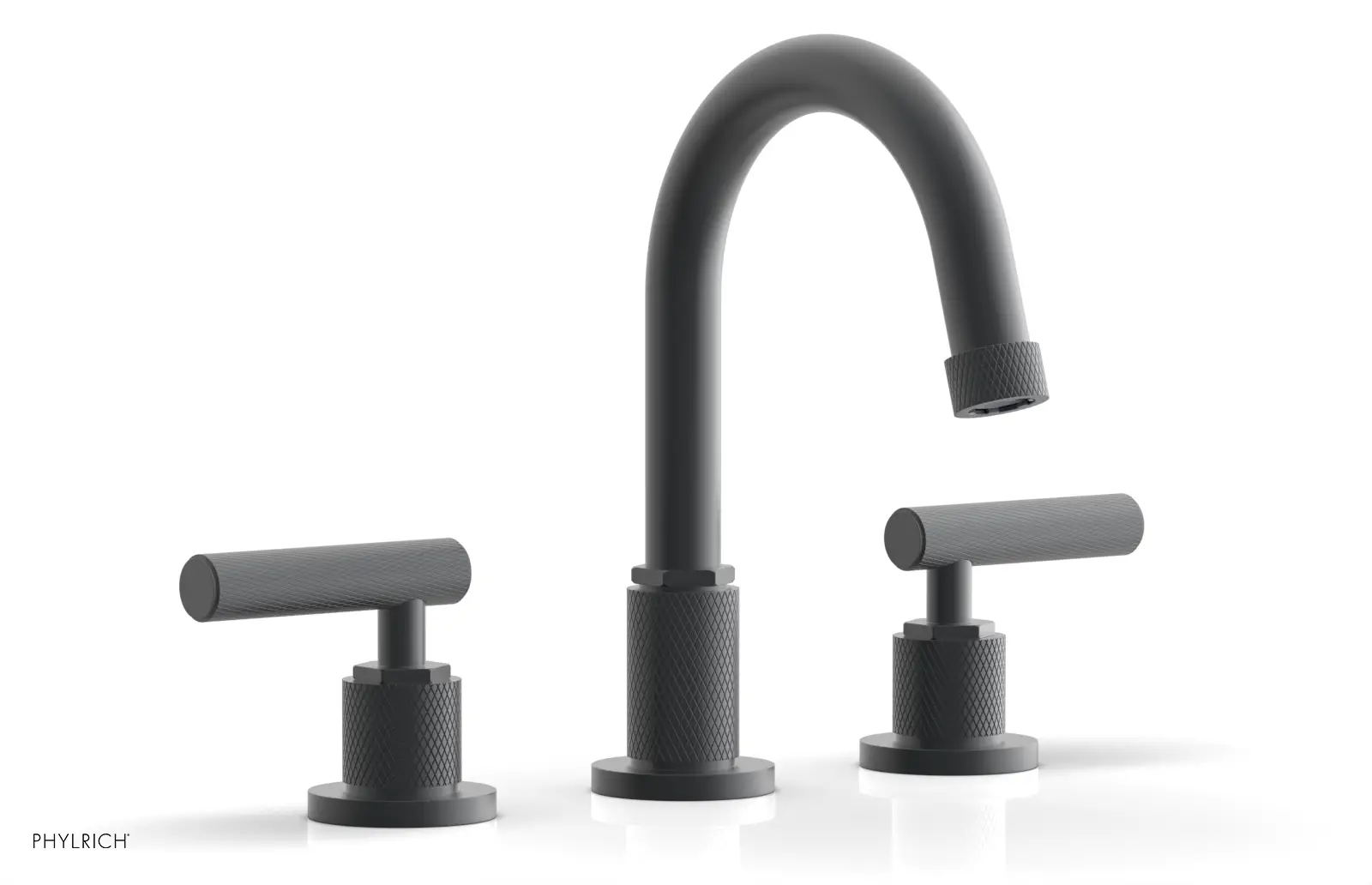 Phylrich Dustrie Knurled Widespread Faucet with Lever Handle by Phylrich