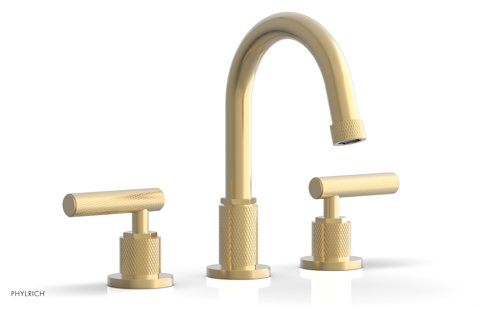 Phylrich Dustrie Knurled Widespread Faucet with Lever Handle