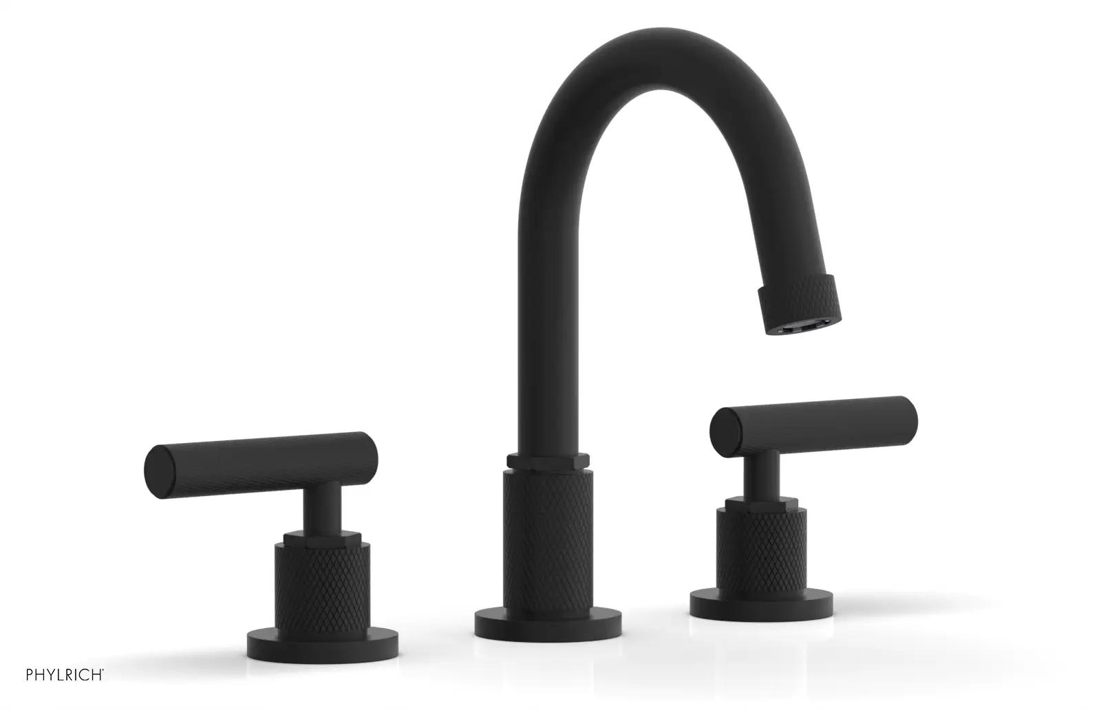 Phylrich Dustrie Knurled Widespread Faucet with Lever Handle by Phylrich