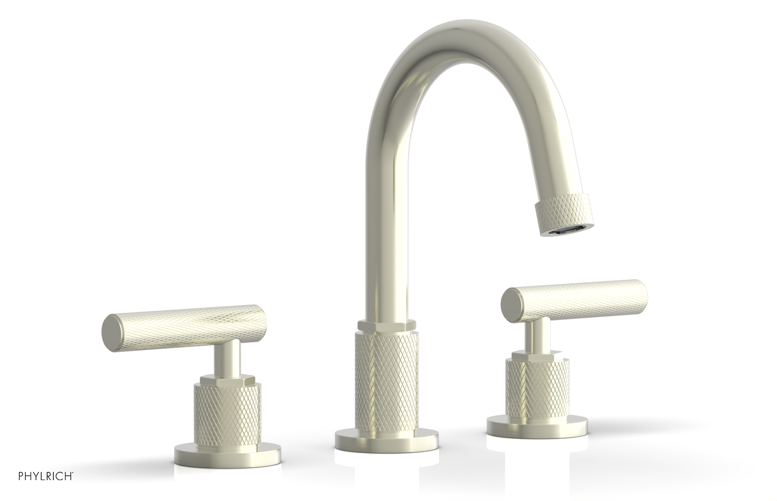 Phylrich Dustrie Knurled Widespread Faucet with Lever Handle