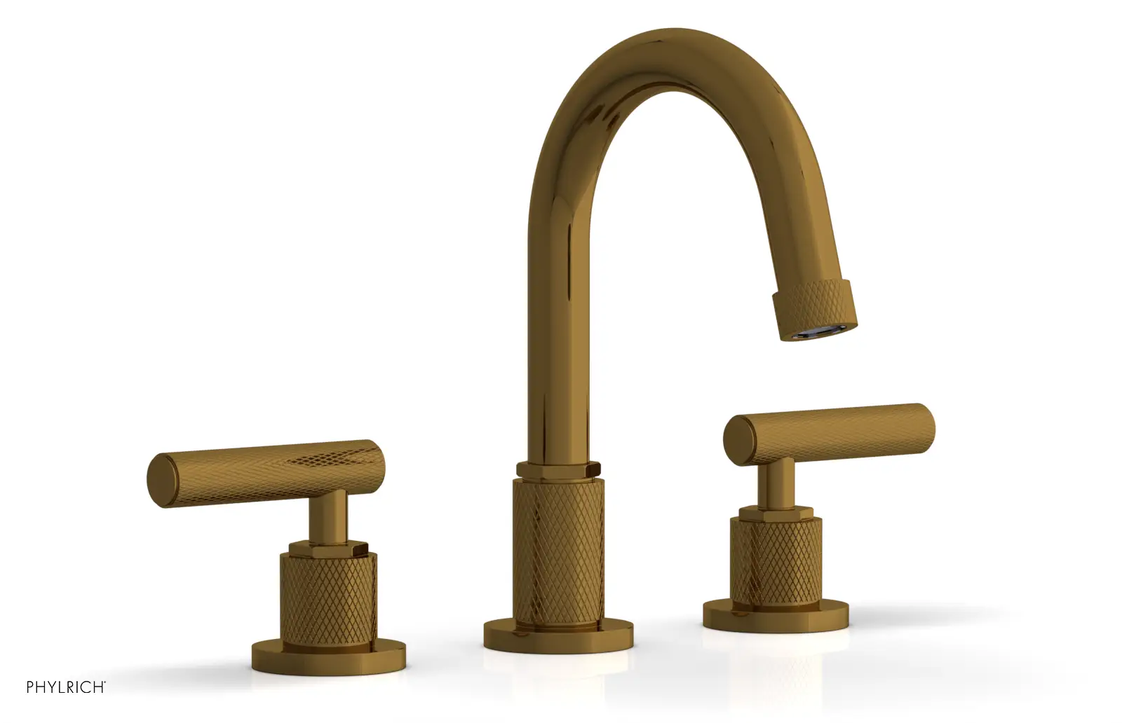 Phylrich Dustrie Knurled Widespread Faucet with Lever Handle by Phylrich