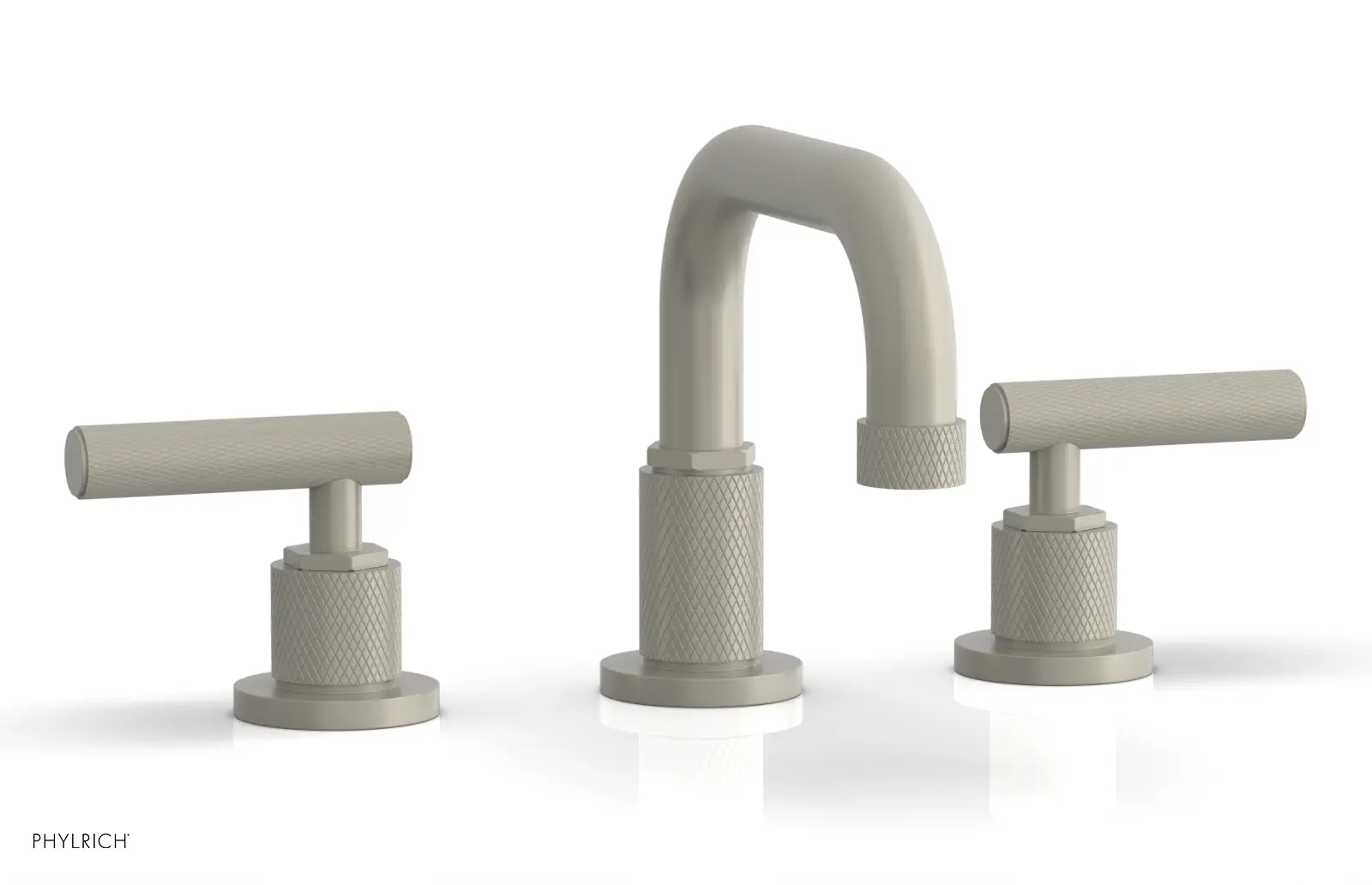 Phylrich Dustrie Knurled Widespread Faucet with Lever Handle by Phylrich