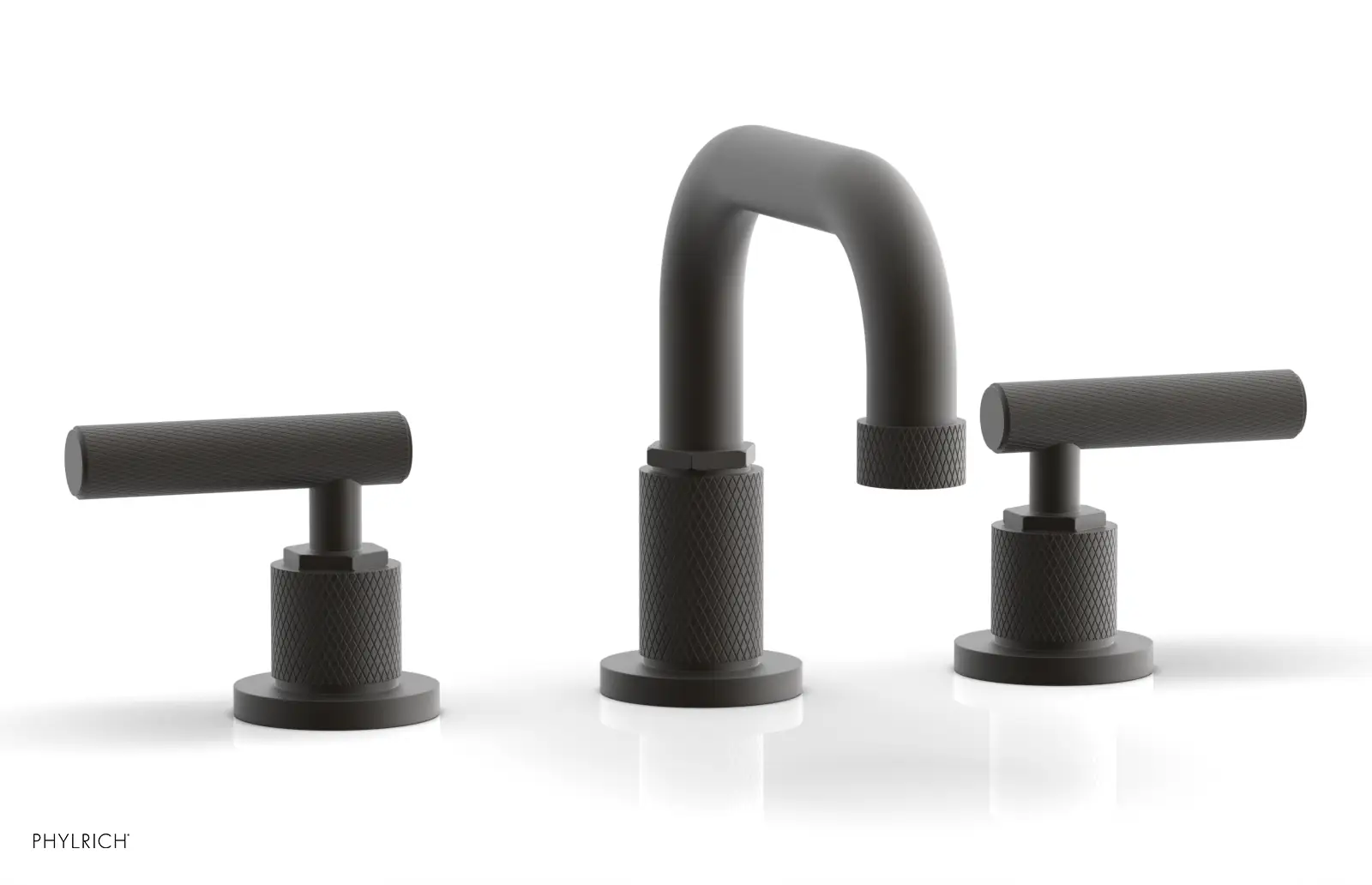 Phylrich Dustrie Knurled Widespread Faucet with Lever Handle by Phylrich