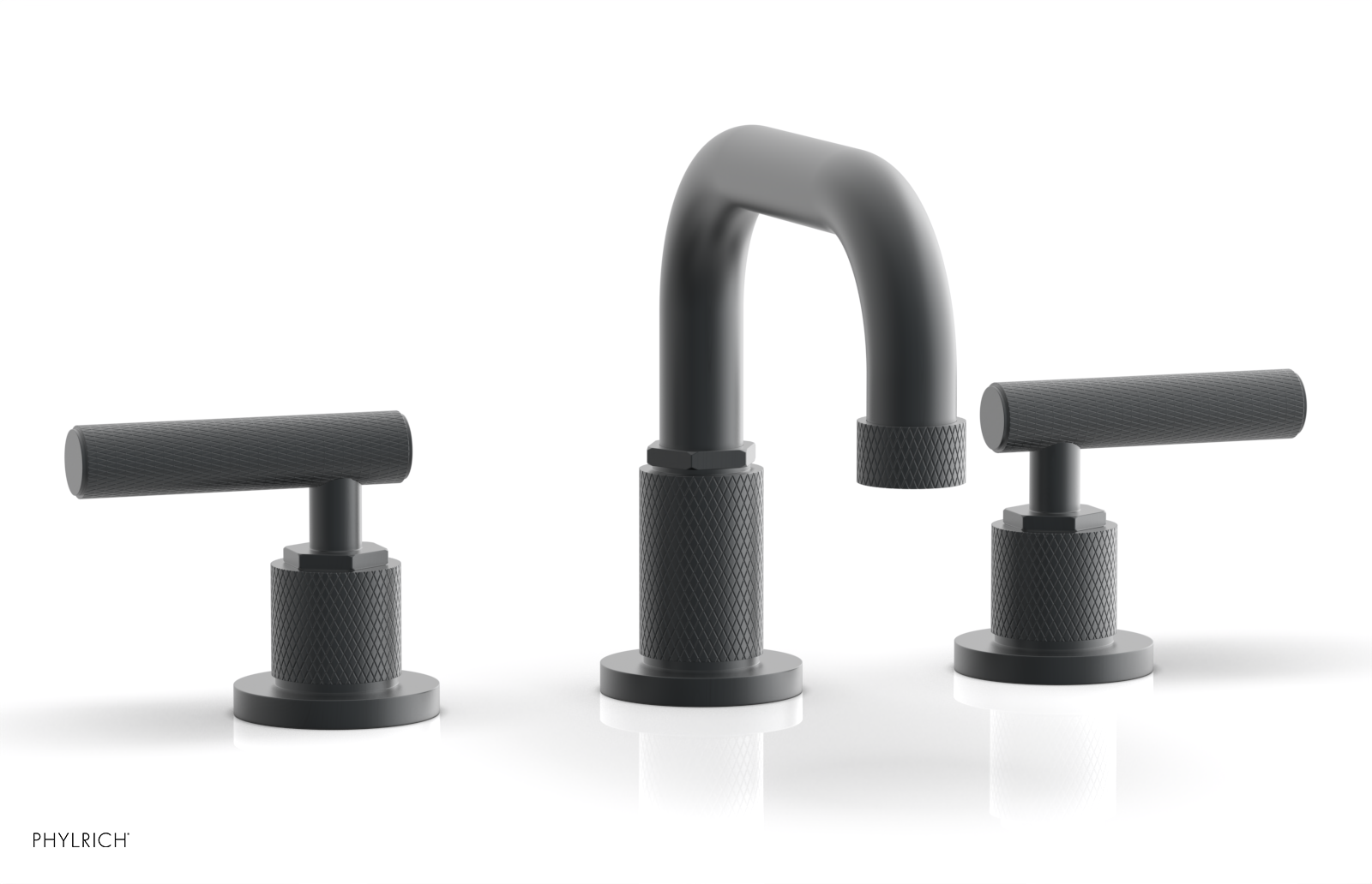 Phylrich Dustrie Knurled Widespread Faucet with Lever Handle