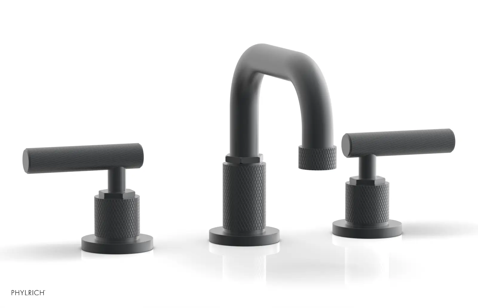 Phylrich Dustrie Knurled Widespread Faucet with Lever Handle by Phylrich
