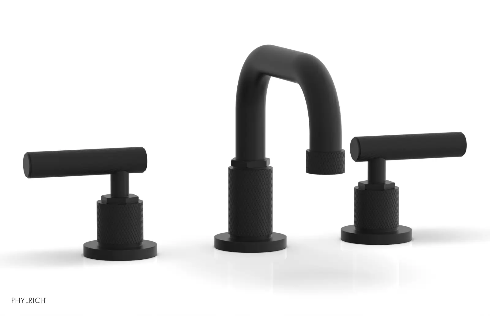 Phylrich Dustrie Knurled Widespread Faucet with Lever Handle by Phylrich