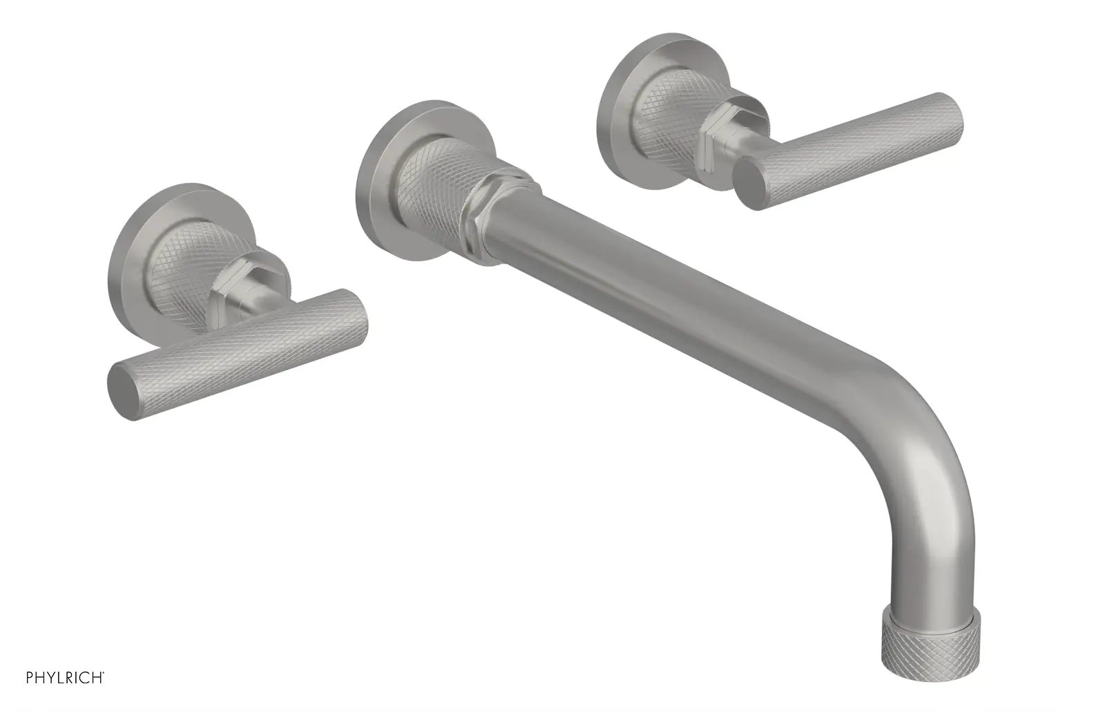 Phylrich Dustrie Knurled 10" Spout Wall Tub Set with Lever Handles by Phylrich