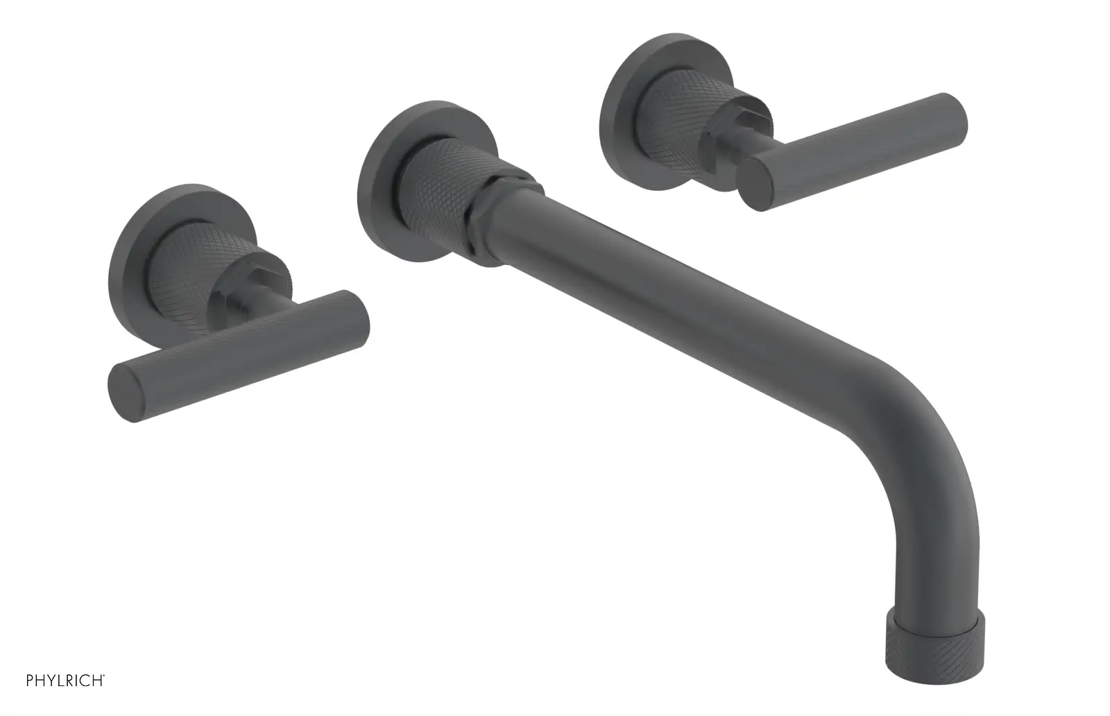 Phylrich Dustrie Knurled 10" Spout Wall Tub Set with Lever Handles by Phylrich