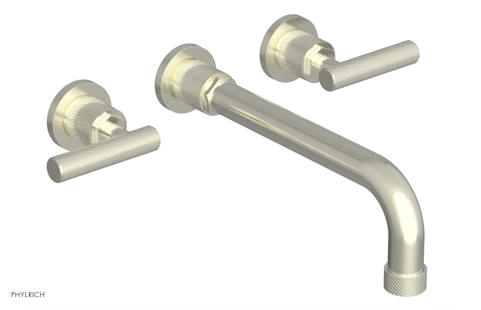 Phylrich Dustrie Knurled 10" Spout Wall Tub Set with Lever Handles by Phylrich