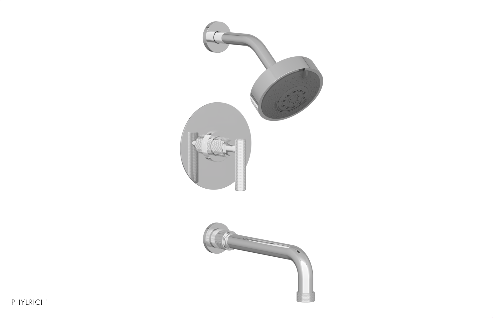polished chrome shower set