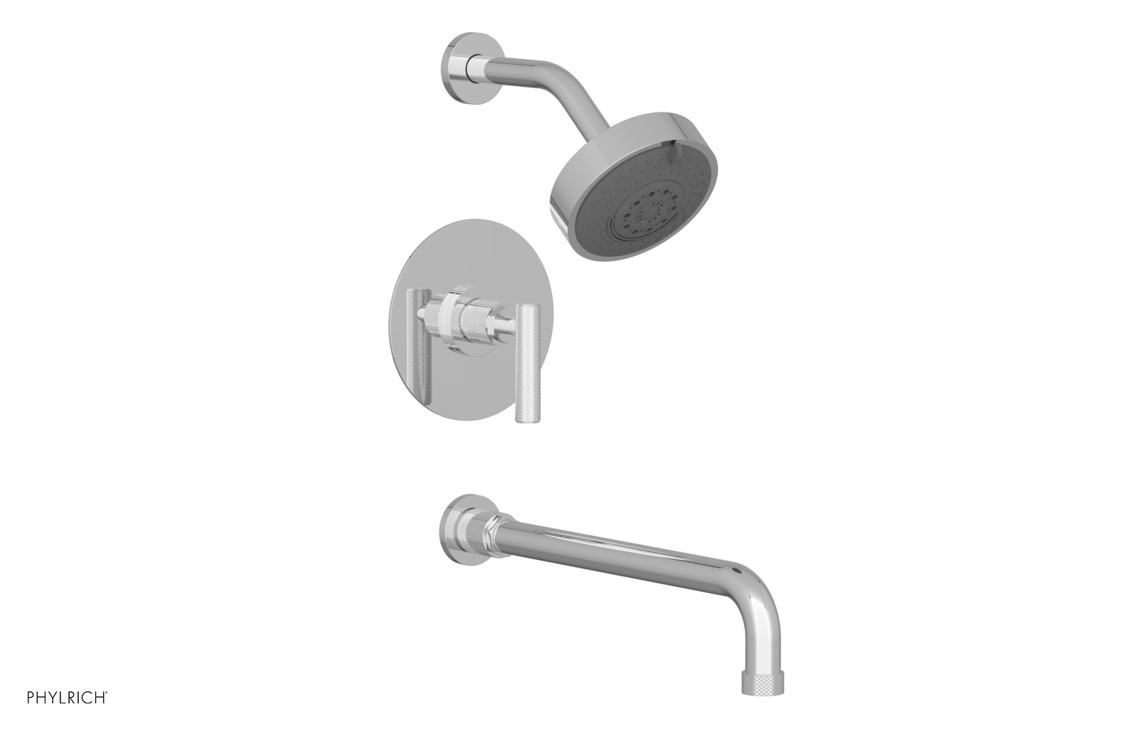 polished chrome shower set