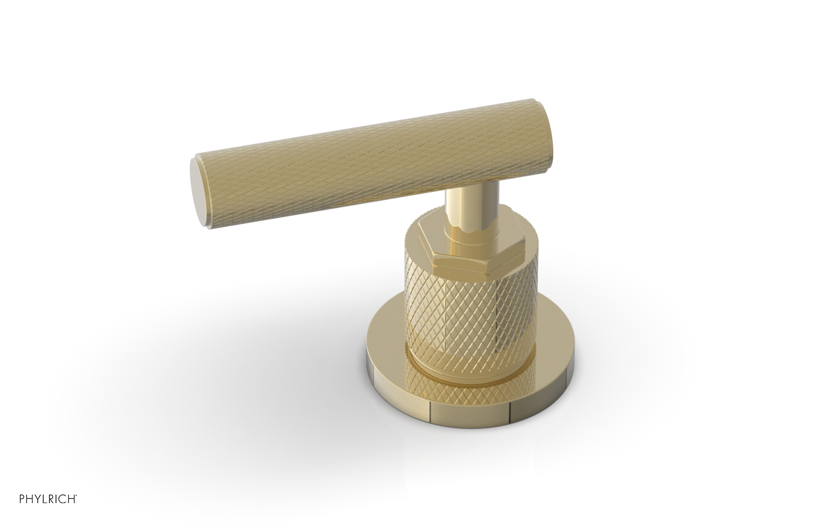 Phylrich Dustrie Knurled Volume Control/Diverter Trim with Lever Handle