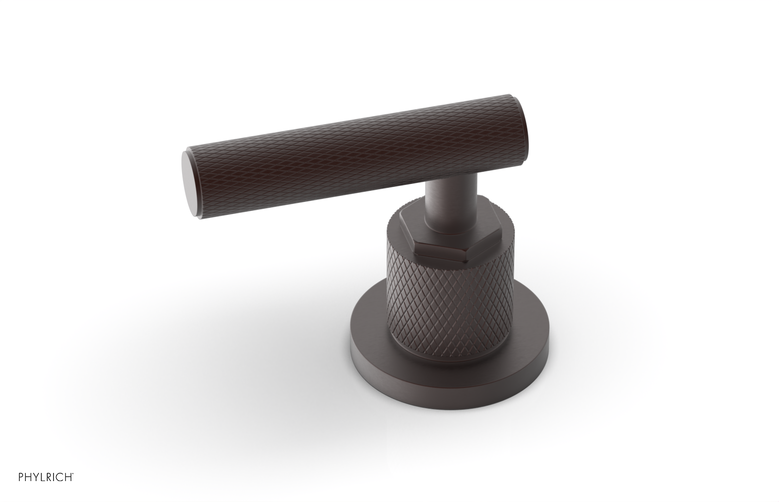 Phylrich Dustrie Knurled Volume Control/Diverter Trim with Lever Handle