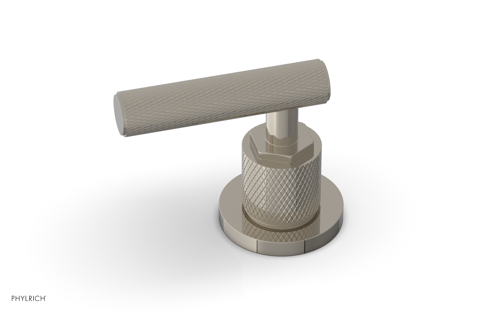 Phylrich Dustrie Knurled Volume Control/Diverter Trim with Lever Handle