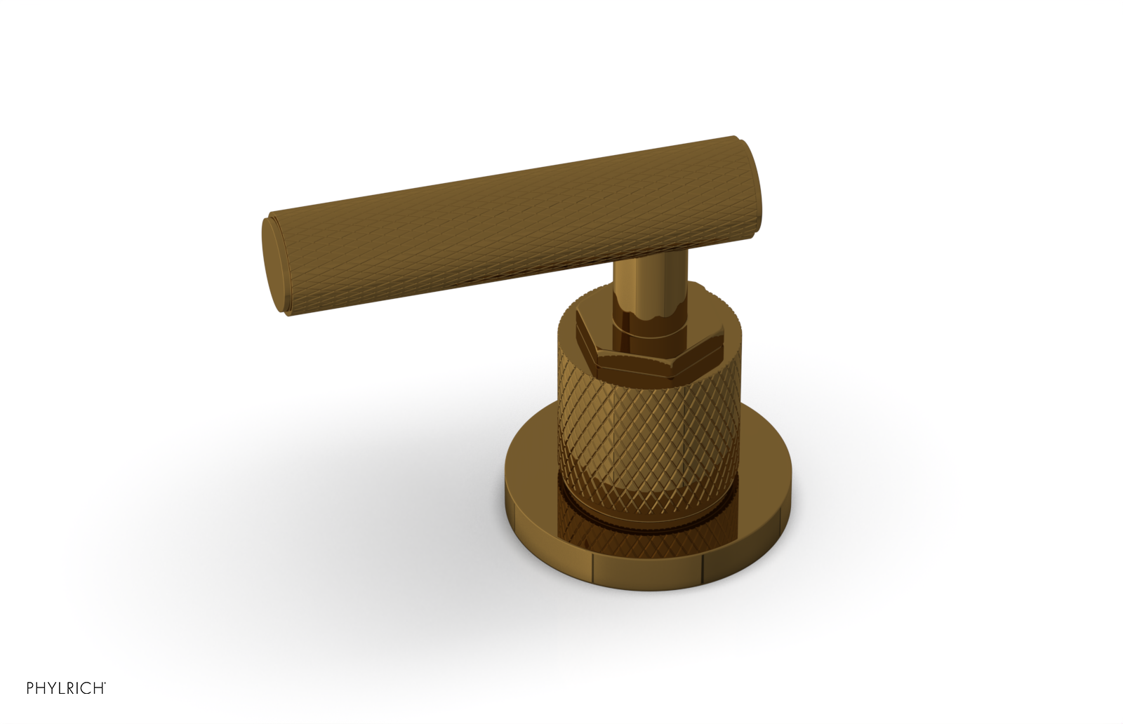 Phylrich Dustrie Knurled Volume Control/Diverter Trim with Lever Handle