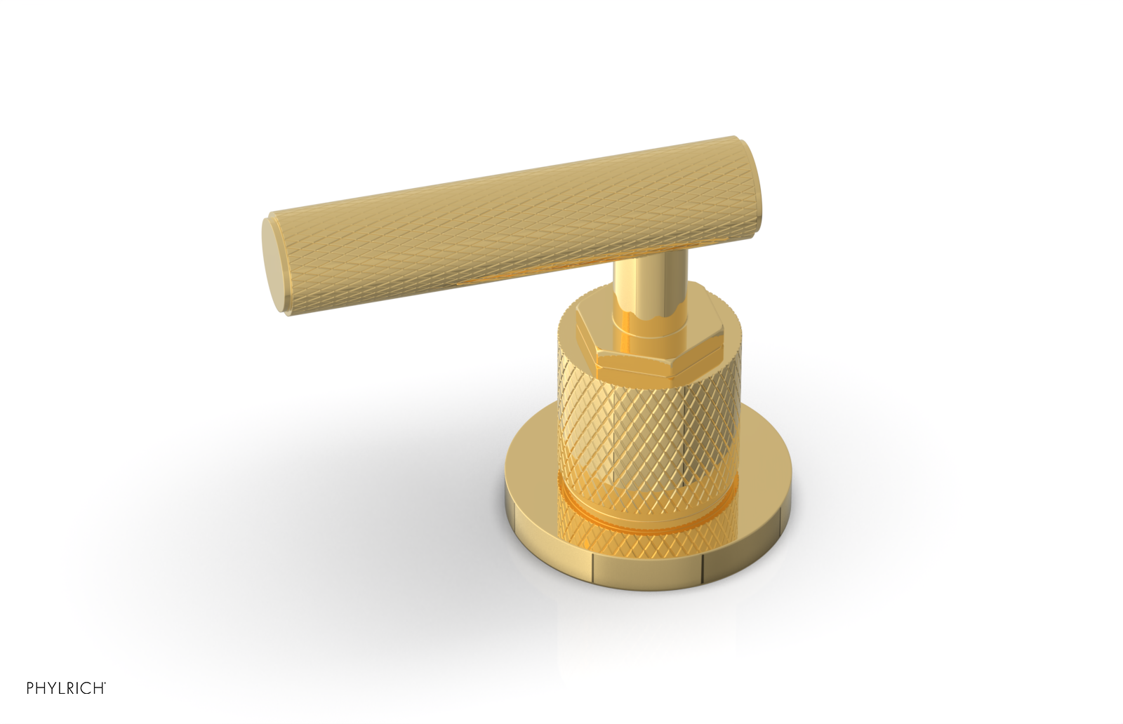 Phylrich Dustrie Knurled Volume Control/Diverter Trim with Lever Handle