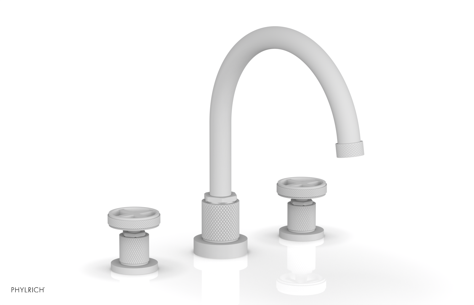 Phylrich Dustrie Knurled Deck Tub Set with Cross Handles