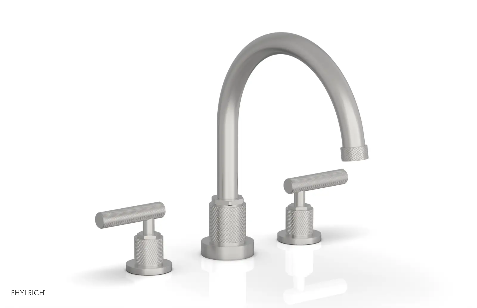 Phylrich Dustrie Knurled Deck Tub Set with Lever Handles by Phylrich