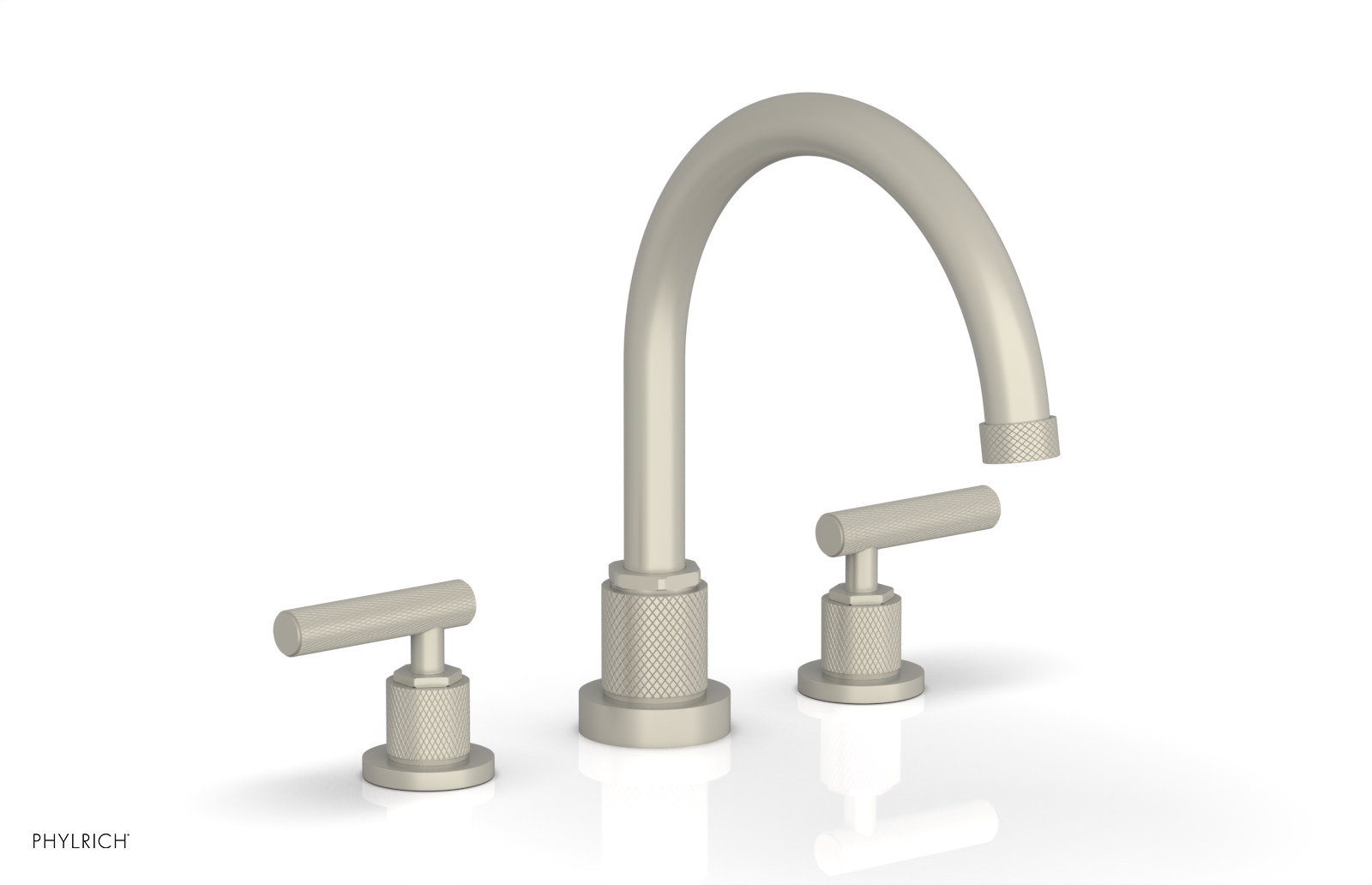 Phylrich Dustrie Knurled Deck Tub Set with Lever Handles by Phylrich