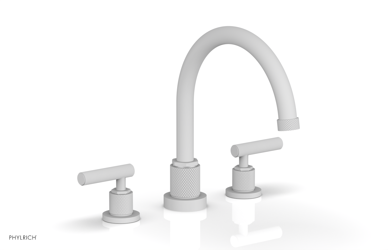 Phylrich Dustrie Knurled Deck Tub Set with Lever Handles by Phylrich