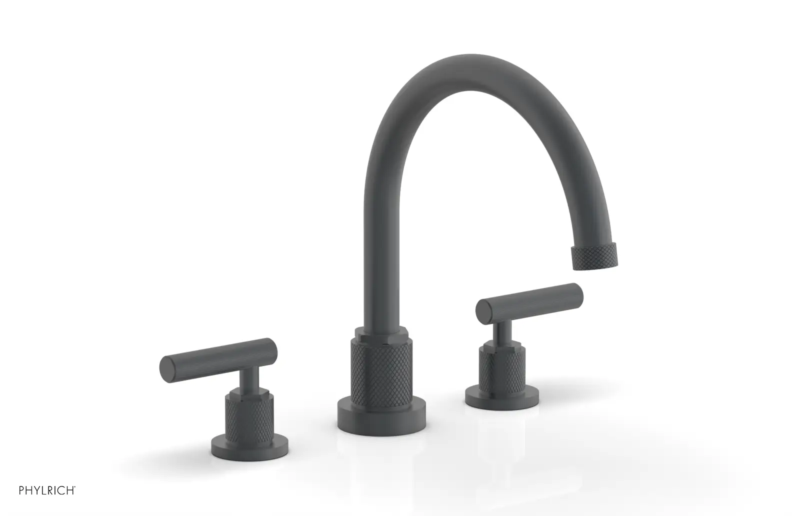 Phylrich Dustrie Knurled Deck Tub Set with Lever Handles by Phylrich