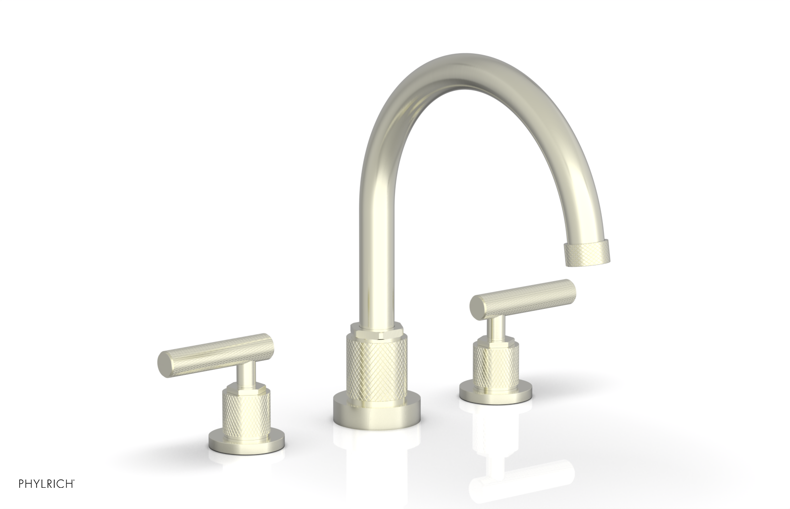 Phylrich Dustrie Knurled Deck Tub Set with Lever Handles by Phylrich