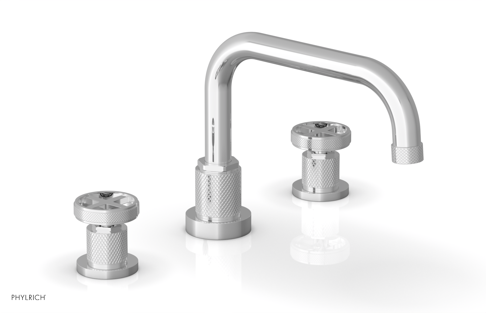 polished chrome bathroom faucet