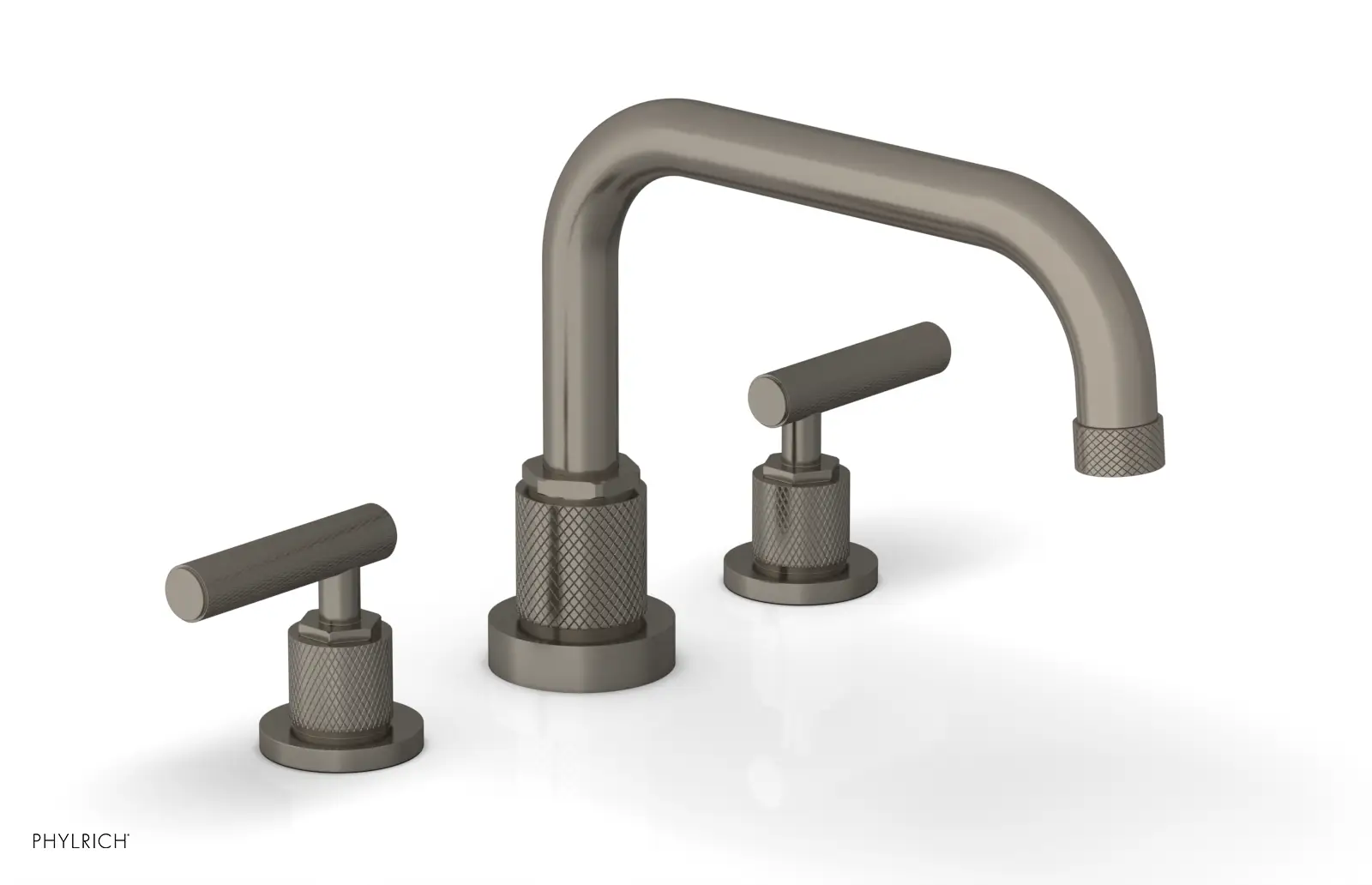 Phylrich Dustrie Knurled Deck Tub Set with Lever Handles by Phylrich