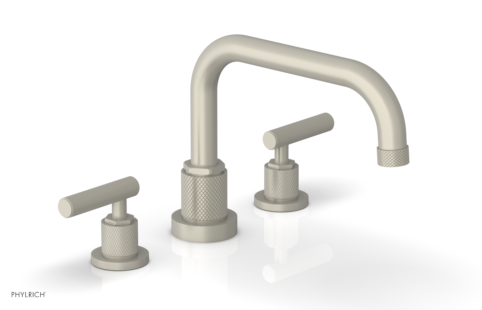 Phylrich Dustrie Knurled Deck Tub Set with Lever Handles by Phylrich