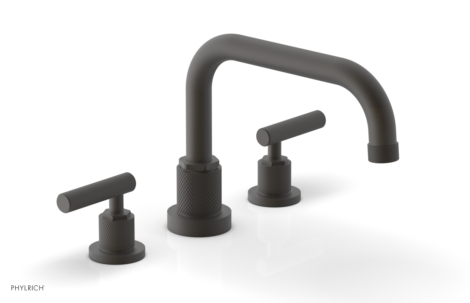 Phylrich Dustrie Knurled Deck Tub Set with Lever Handles by Phylrich