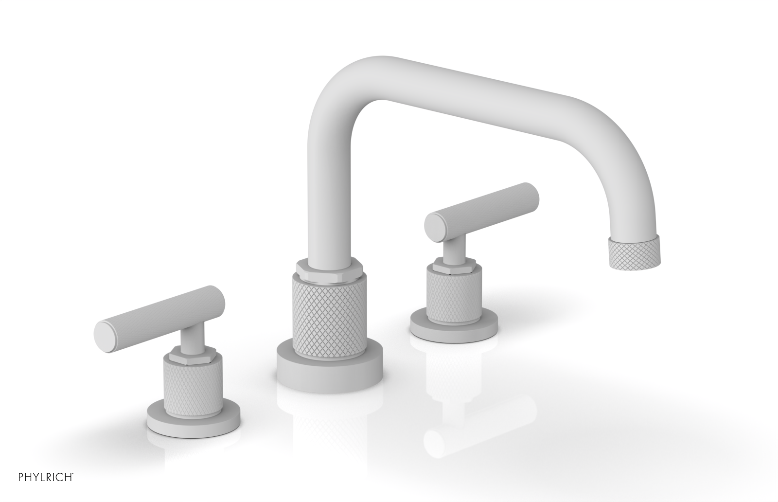 Phylrich Dustrie Knurled Deck Tub Set with Lever Handles