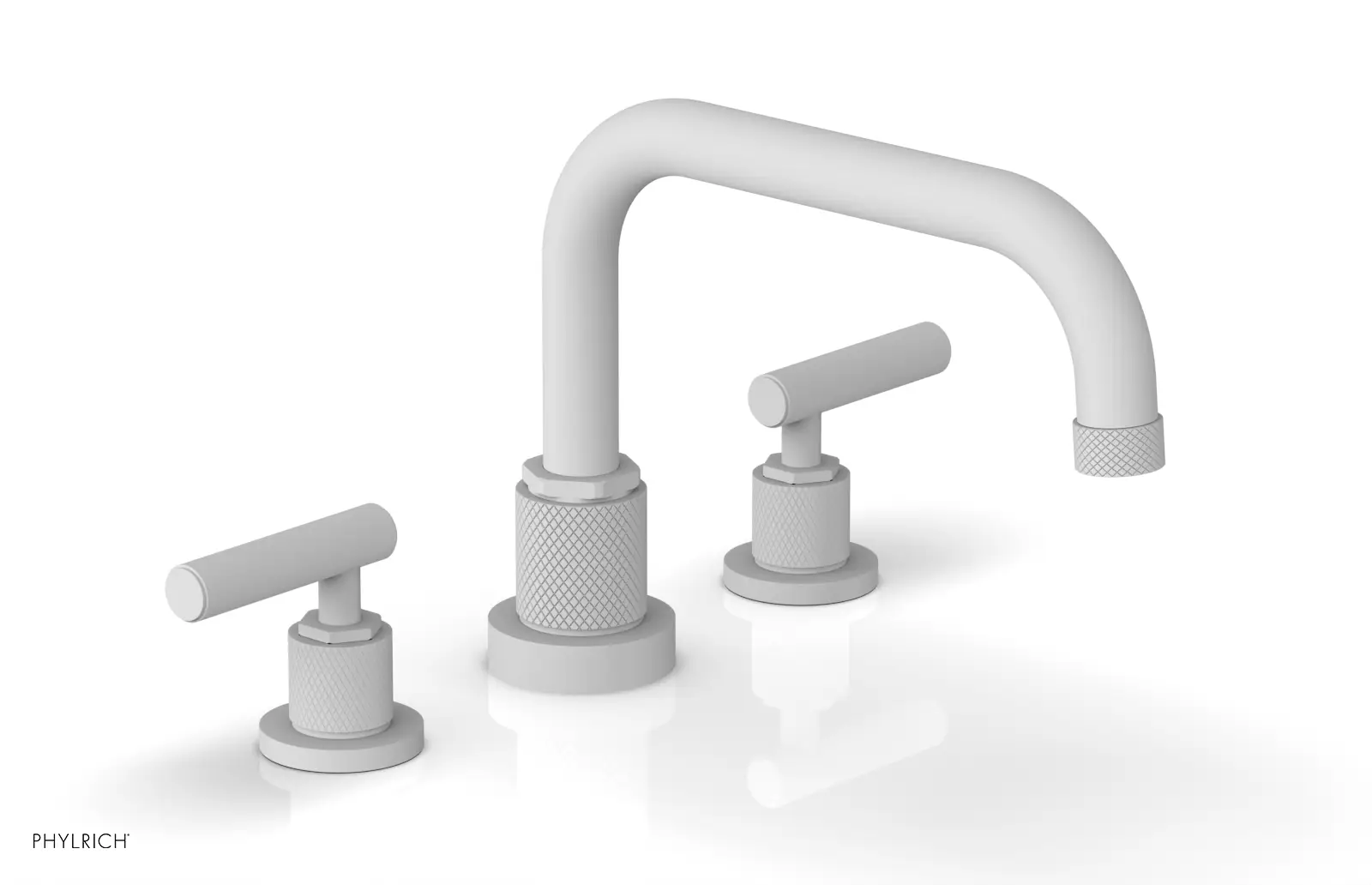 Phylrich Dustrie Knurled Deck Tub Set with Lever Handles by Phylrich