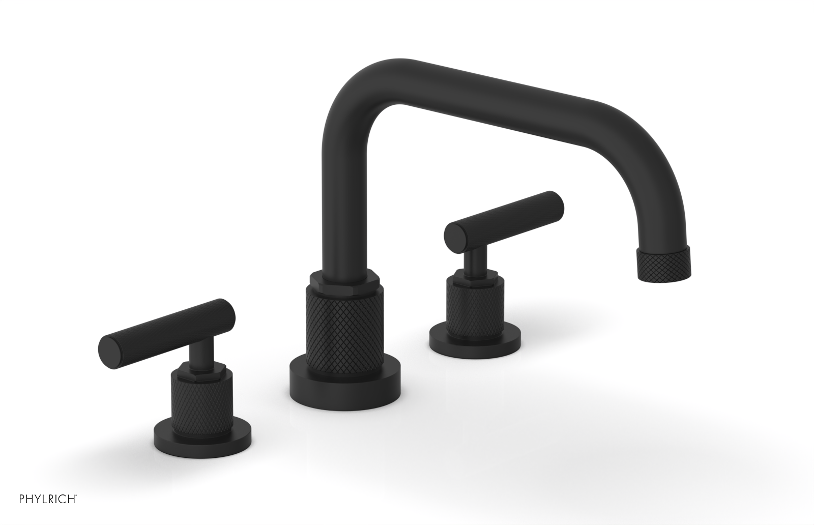 Phylrich Dustrie Knurled Deck Tub Set with Lever Handles