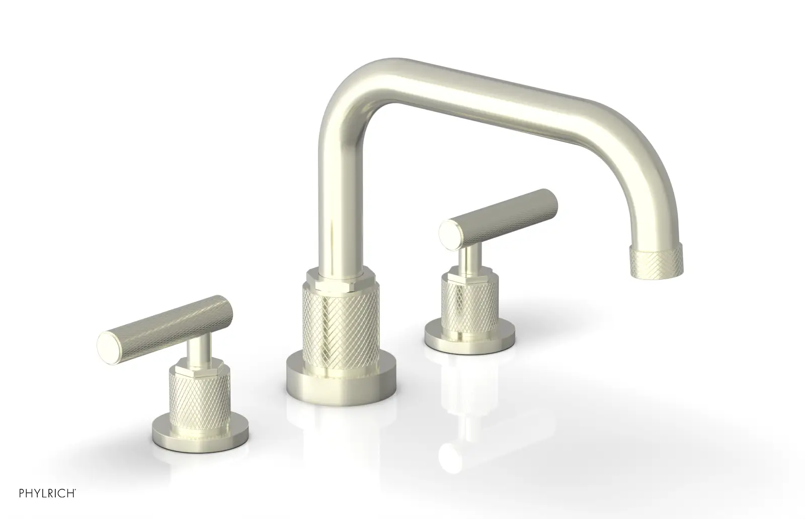 Phylrich Dustrie Knurled Deck Tub Set with Lever Handles by Phylrich