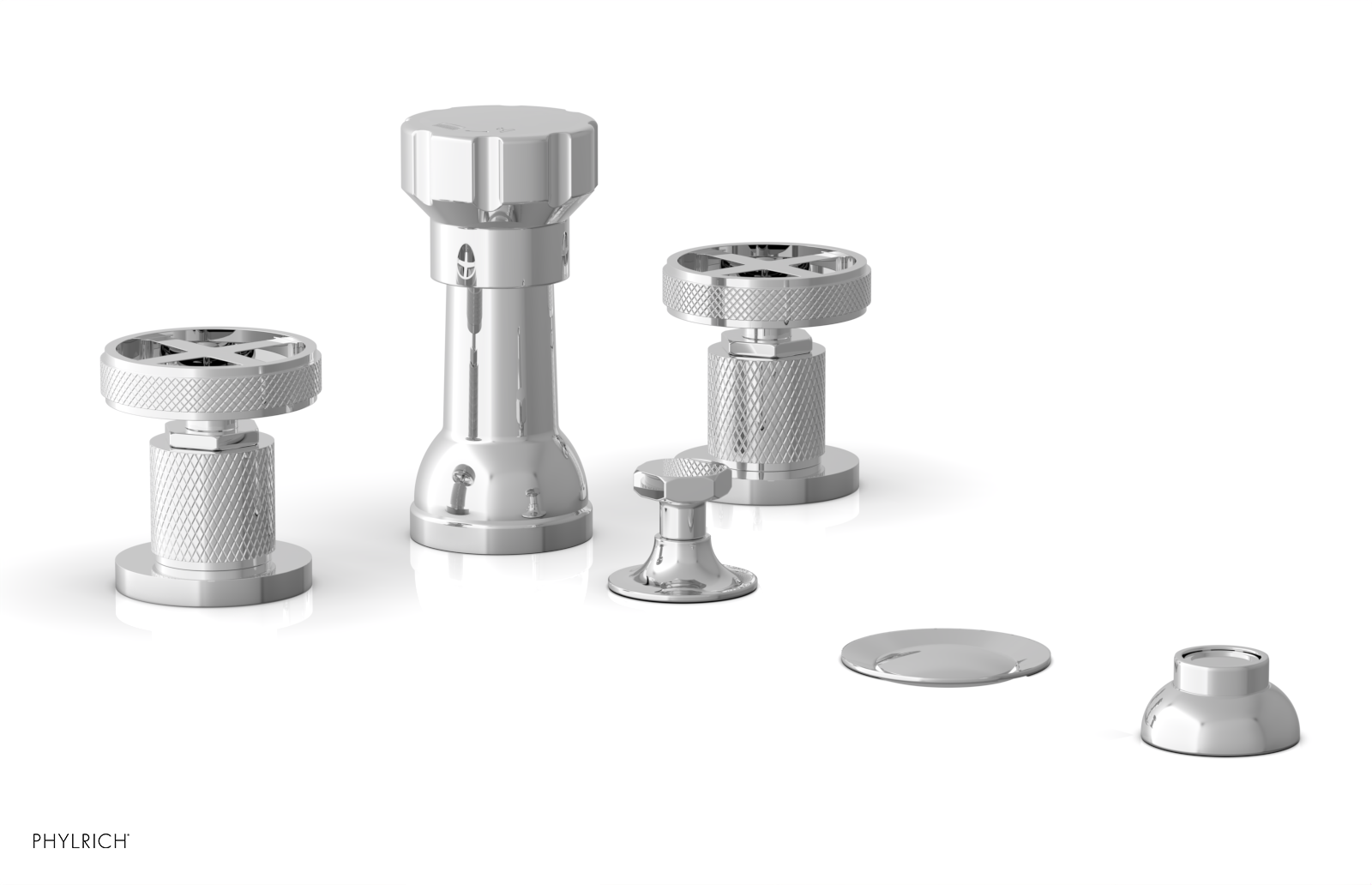 polished chrome bidet set