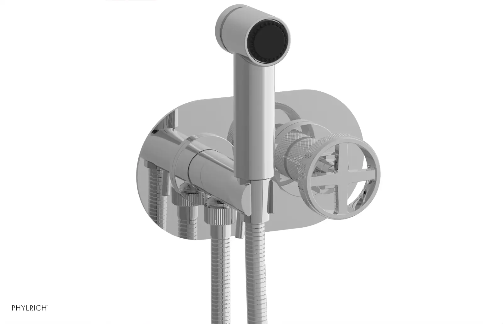 polished chrome bidet set