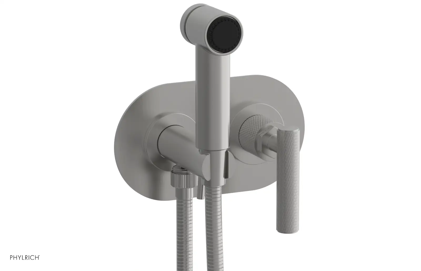 Phylrich Dustrie Knurled Wall Mounted Bidet with Lever Handle by Phylrich