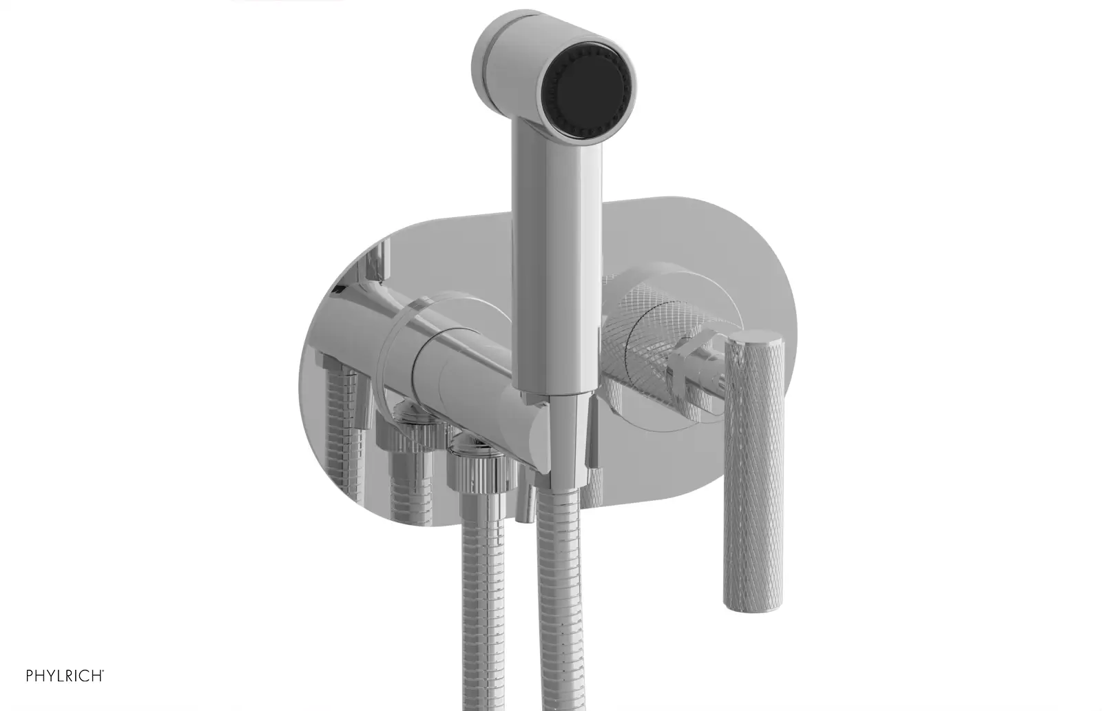 polished chrome bidet set